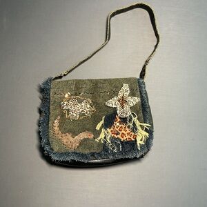 Trendy Olive and Tan Women's Shoulder Bag